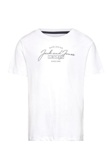 Jack & J S Jjferris Tee Ss Crew Neck Mni Vit