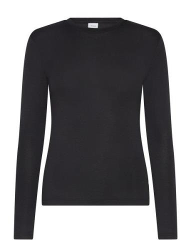 Vila Vialexia O-Neck L/S Top - Noos Svart