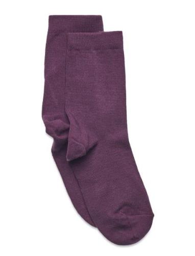 Melton Cotton Socks Lila