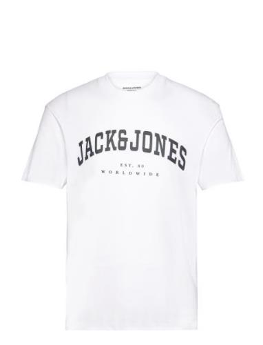 Jack & J S Jjecaleb Varsity Tee Ss O-Neck Noos Vit