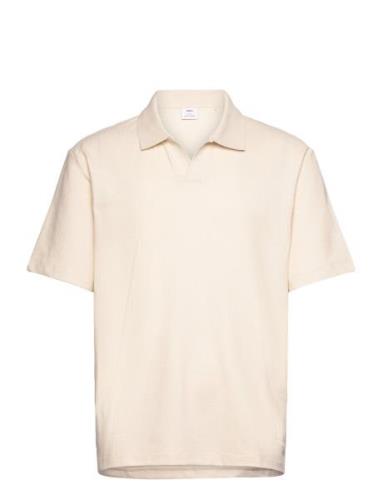 Mango Regular-Fit Ribbed Cotton Polo Shirt Kräm