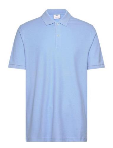 Mango 100% Cotton Pique Polo Shirt Blå