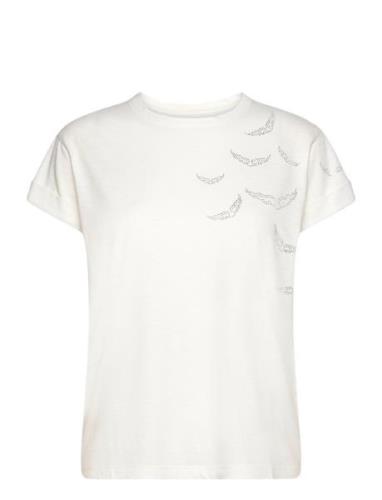 Zadig & Voltaire Anya Pcl Rain Strass Wings Vit