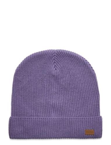 Melton Basic Ribbed Beanie Lila