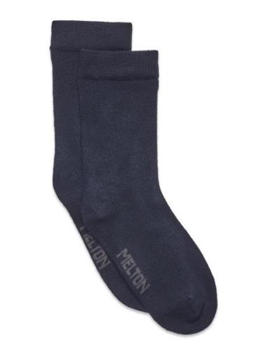 Melton Bamboo Socks Marinblå