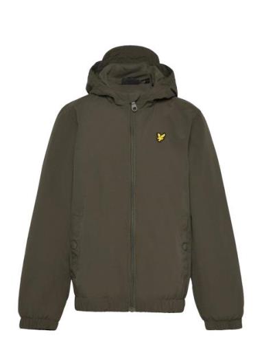 Lyle & Scott Zip Through Hooded Jacket Khaki Green