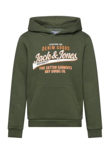 Jack & J S Jjelogo Sweat Hood 2 Col 24/25 Noos Mni Grön