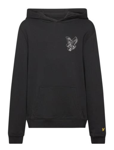 Lyle & Scott 3D Eagle Graphic Hoodie Svart