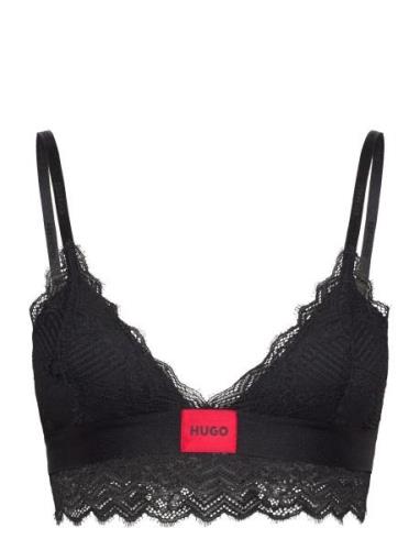 HUGO Triangle Padded Lace Svart