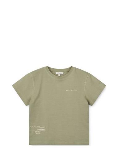 Liewood Sixten Placement Shortsleeve T-Shirt Grön