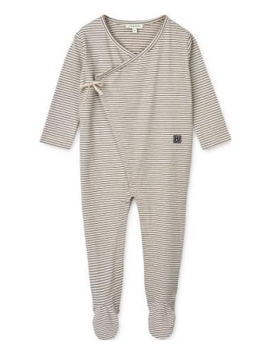 Liewood Bolde Baby Stripe Jumpsuit Kräm