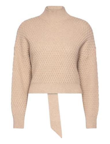 NORR Mathilde Bow Knit Top Beige