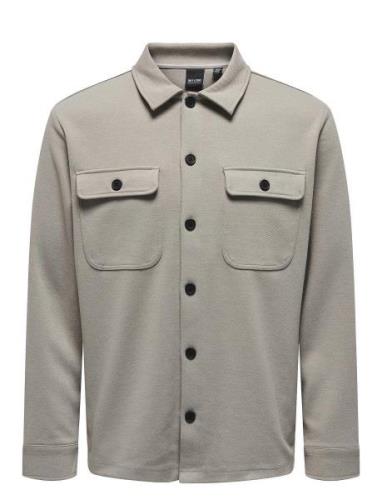 ONLY & SONS Onsnewkodyl Overshirt Sweat Noos Beige