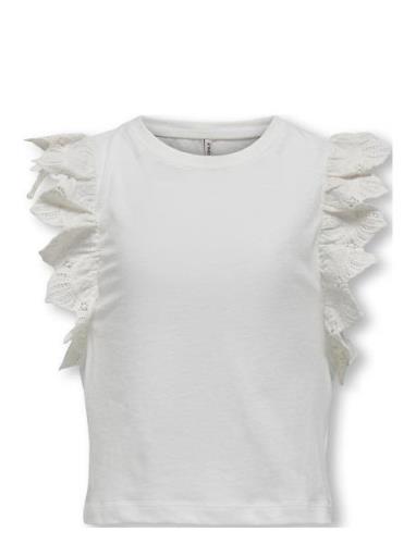 Kids Only Kogbetty Life S/S Frill Top Jrs Vit