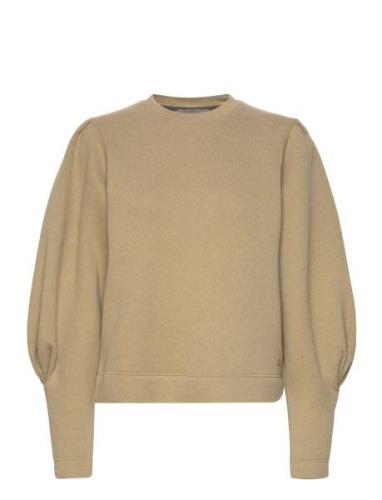 MOS MOSH Mmtulic O-Ls Sweatshirt Beige