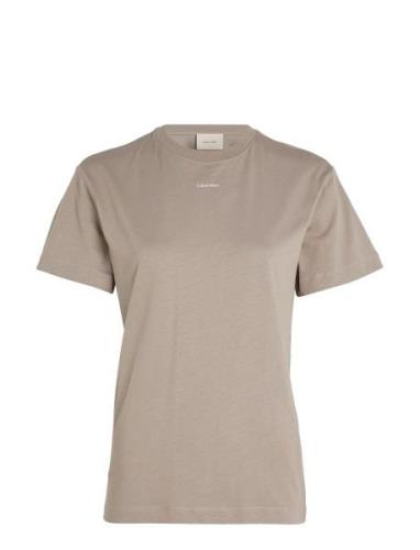 Calvin Klein Nano Logo Regular T-Shirt Beige