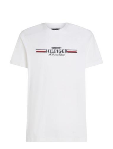 Tommy Hilfiger Hilfiger Chest Stripe Tee Vit