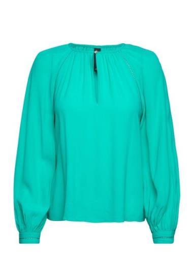 Mango Raglan-Sleeve Blouse Blå