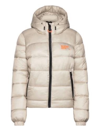 Superdry Sport Sports Puffer Bomber Jacket Beige