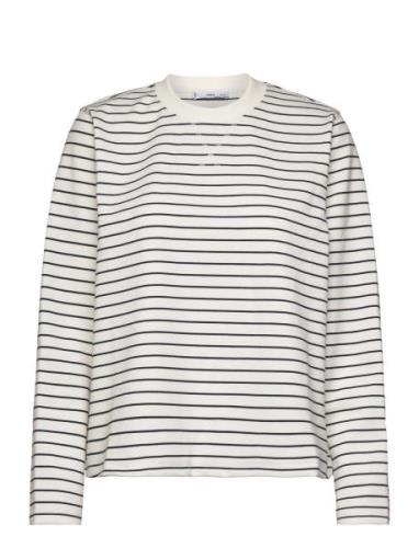 Mango Striped Sweatshirt Kräm