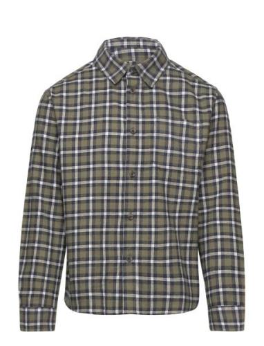 Mango Regular-Fit Check Shirt Grön