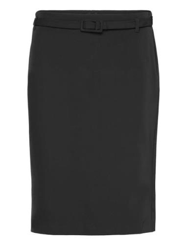 Mango Pencil Belt Skirt Svart