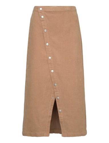 Mango Butt D Corduroy Skirt Beige