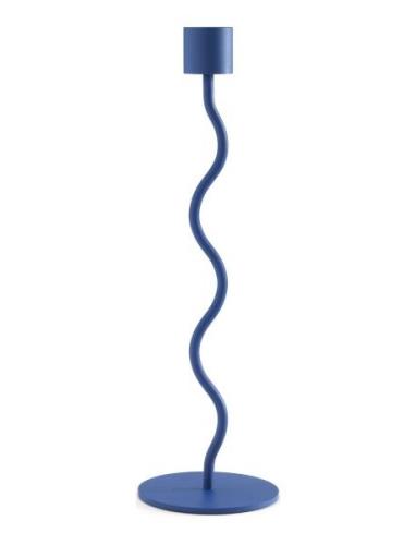 Cooee Design Curved Candleholder 26Cm Royal Blue Blå