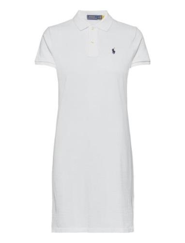 Polo Ralph Lauren Cotton Mesh Polo Dress Vit