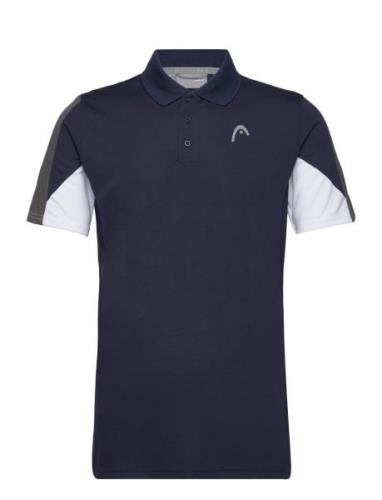 Head Club 22 Tech Polo Shirt Men Marinblå