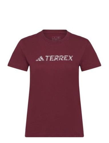 Adidas Terrex W Logo Tee Burgundy