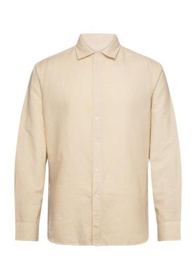 Mango Regular-Fit Linen Cotton Shirt Kräm