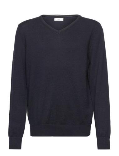 Mango V-Neck Sweater Marinblå