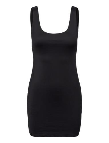 Mango Seamless Dress With Straps Svart