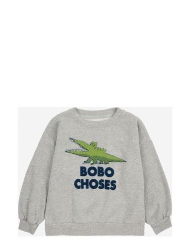 Bobo Choses Talking Crocodile Sweatshirt Grå