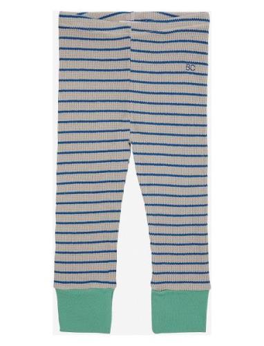 Bobo Choses Baby Stripes Waffle Leggings Blå