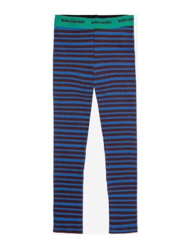 Bobo Choses Ribbed Stripes Legging Brun