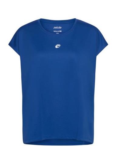 ZEBDIA Women Loose Fit T-Shirt Blå