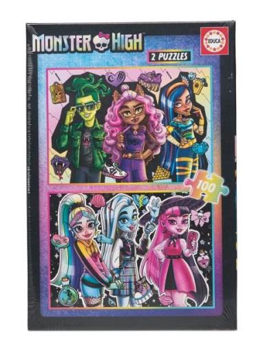 Educa 2X100 Monster High Toys Puzzles And Games Puzzles Classic Puzzle...