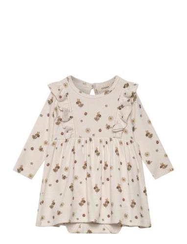 Lil'Atelier Nbflavo Ena Ls Body Dress Lil Beige