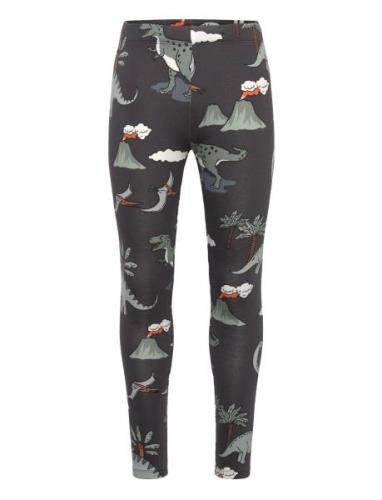 Lindex Leggings Dino Aop Grå