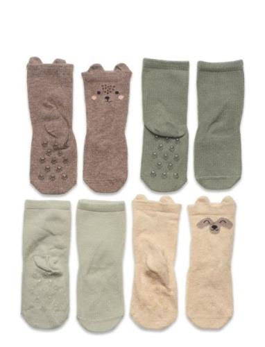 Lindex Sock 4P Forest Animal Multi/patterned