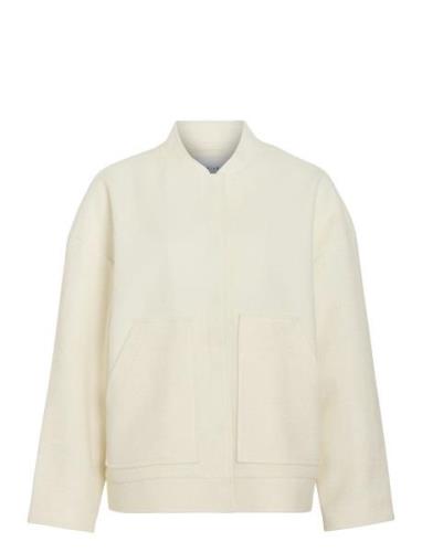 Vila Vicecilie Wool Bomber Jacket Vit