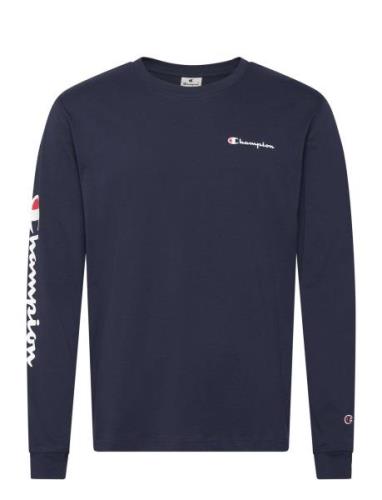 Champion Crewneck Long Sleeve T-Shirt Marinblå