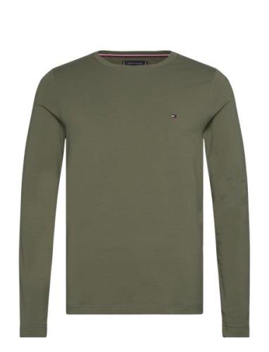 Tommy Hilfiger Stretch Slim Fit Long Sleeve Tee Grön