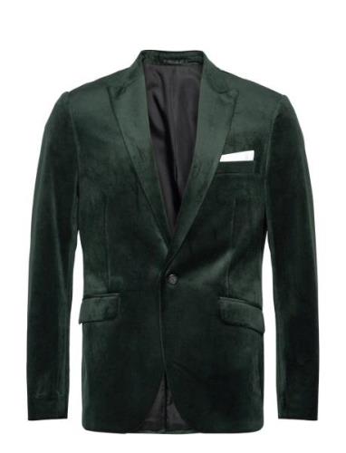 Lindbergh Velvet Blazer Grön