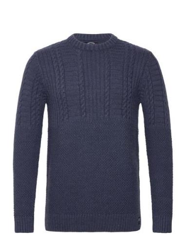 Superdry Jacob Cable Jumper Blå