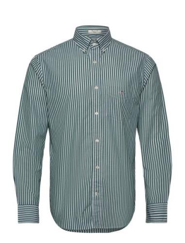 GANT Reg Classic Poplin Stripe Shirt Grön