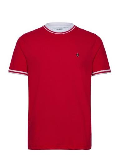 Original Penguin Org Piq Tee Ribbed T Röd