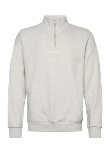 Les Deux Dexter Half-Zip Sweatshirt Grå